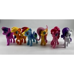 My Little Pony Figure Lot of 6 Twilight sparkle rainbow dash pinkie rarity apple